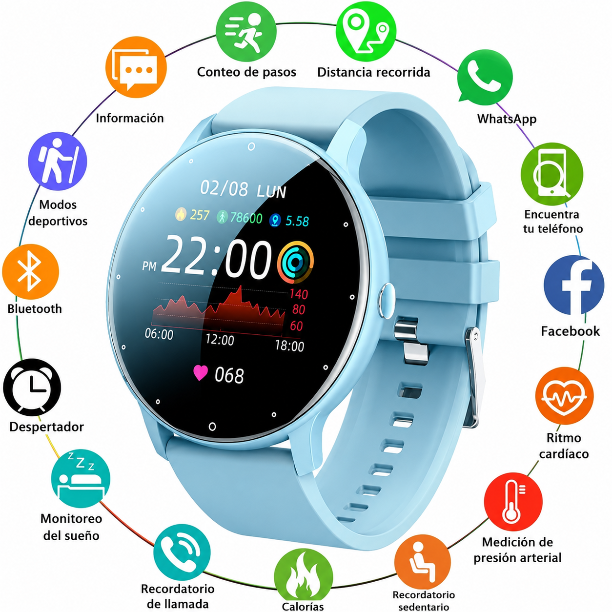 Reloj Inteligente Pro Monitoreo de Salud