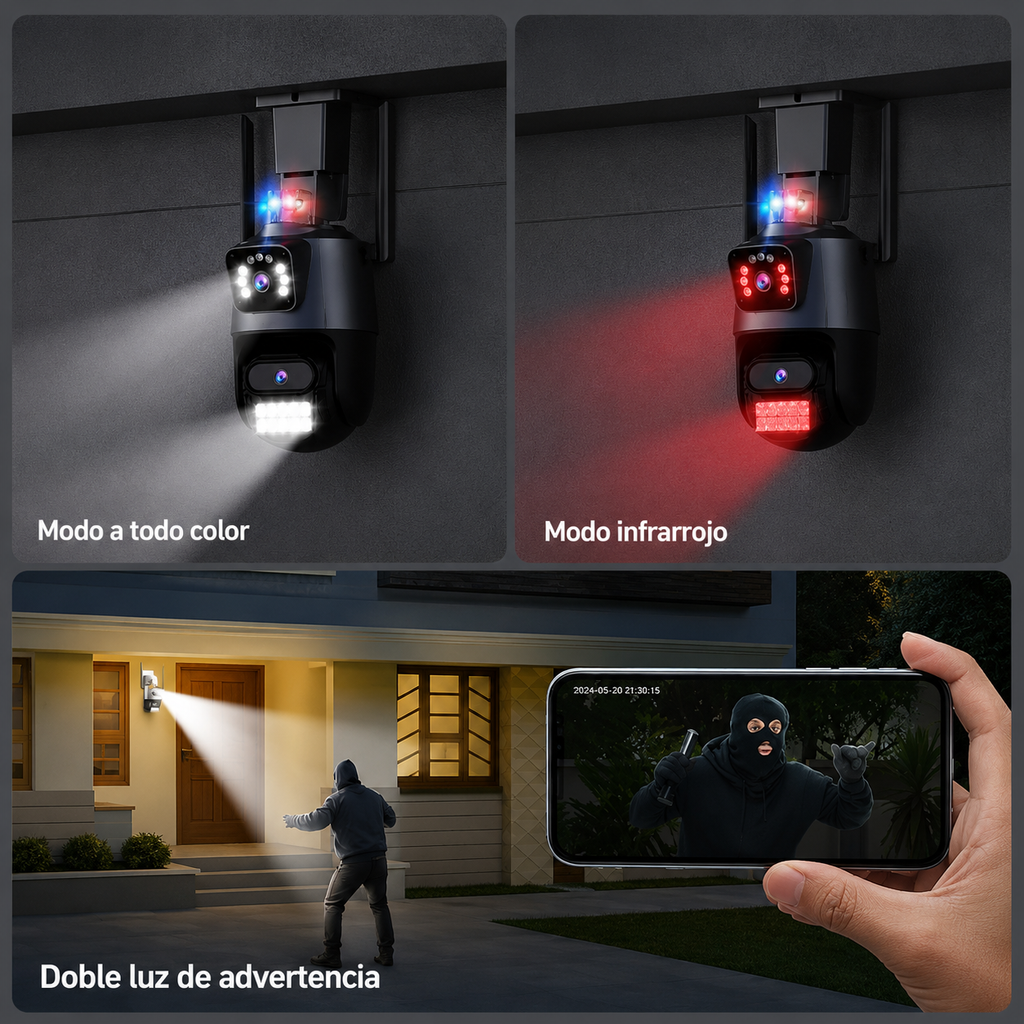 CAMARA 360 SEGURIDAD 2 LENTES