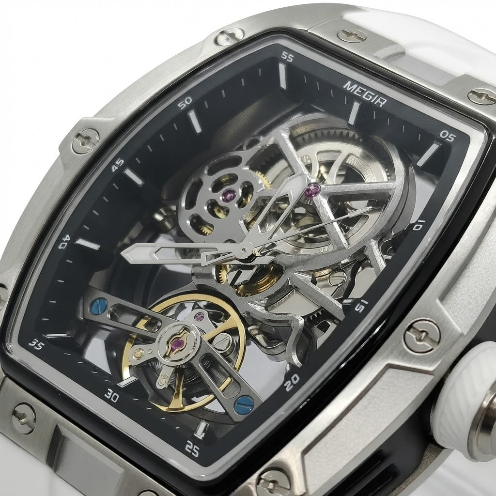 Reloj Automático Megir Transparente  Hombre2242