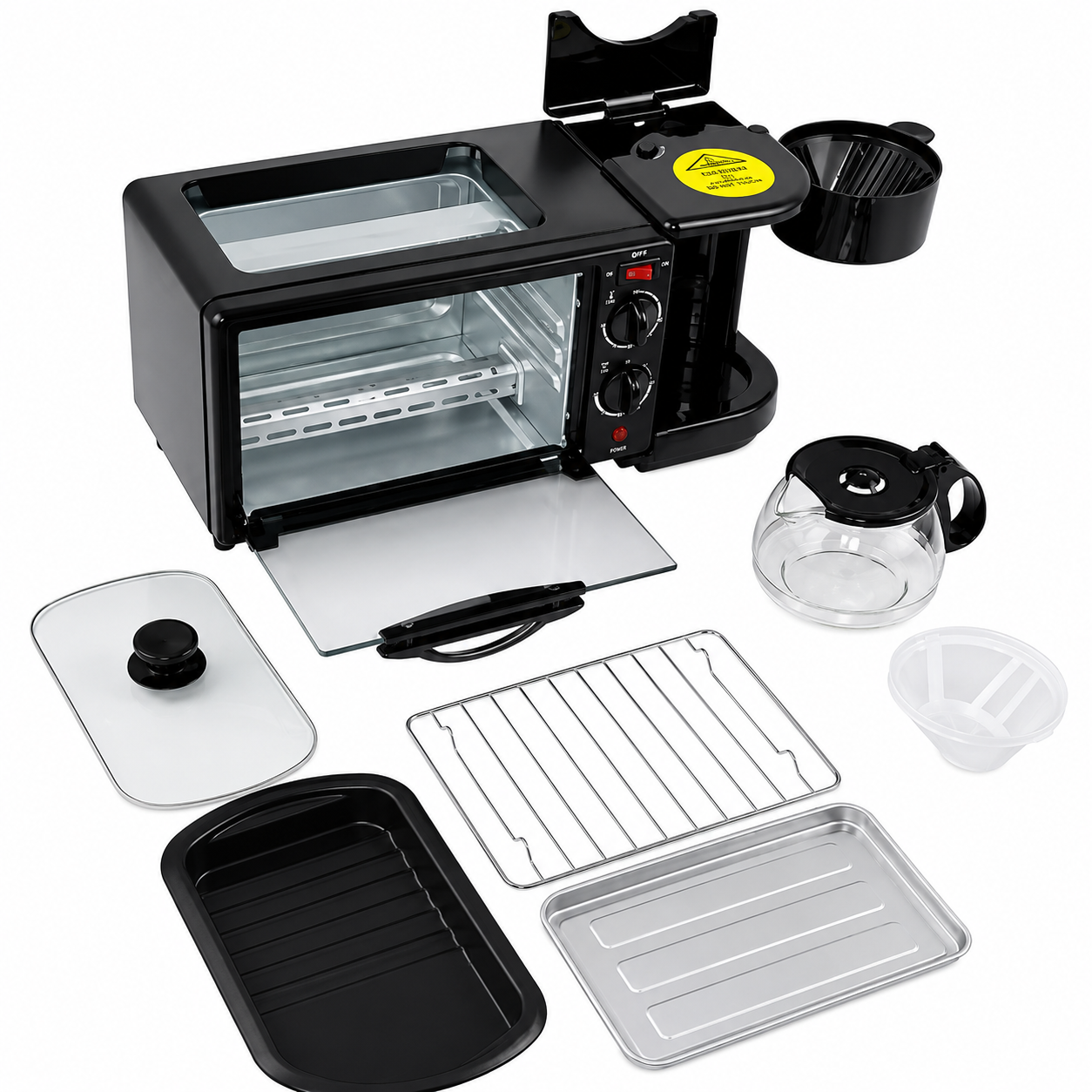 Horno Eléctrico 3 En 1 Cafetera Tostador