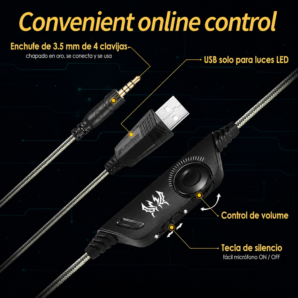 Audífonos Gaming Cancelling G9000