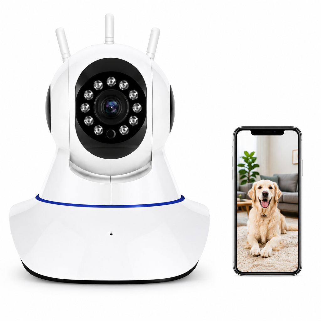 W - Cámara De Seguridad IP Wifi 360°