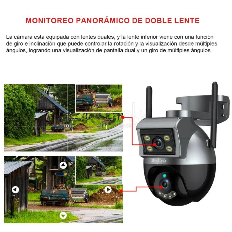 CAMARA NEGRA Wi CON WIFI PTZ Doble Lente