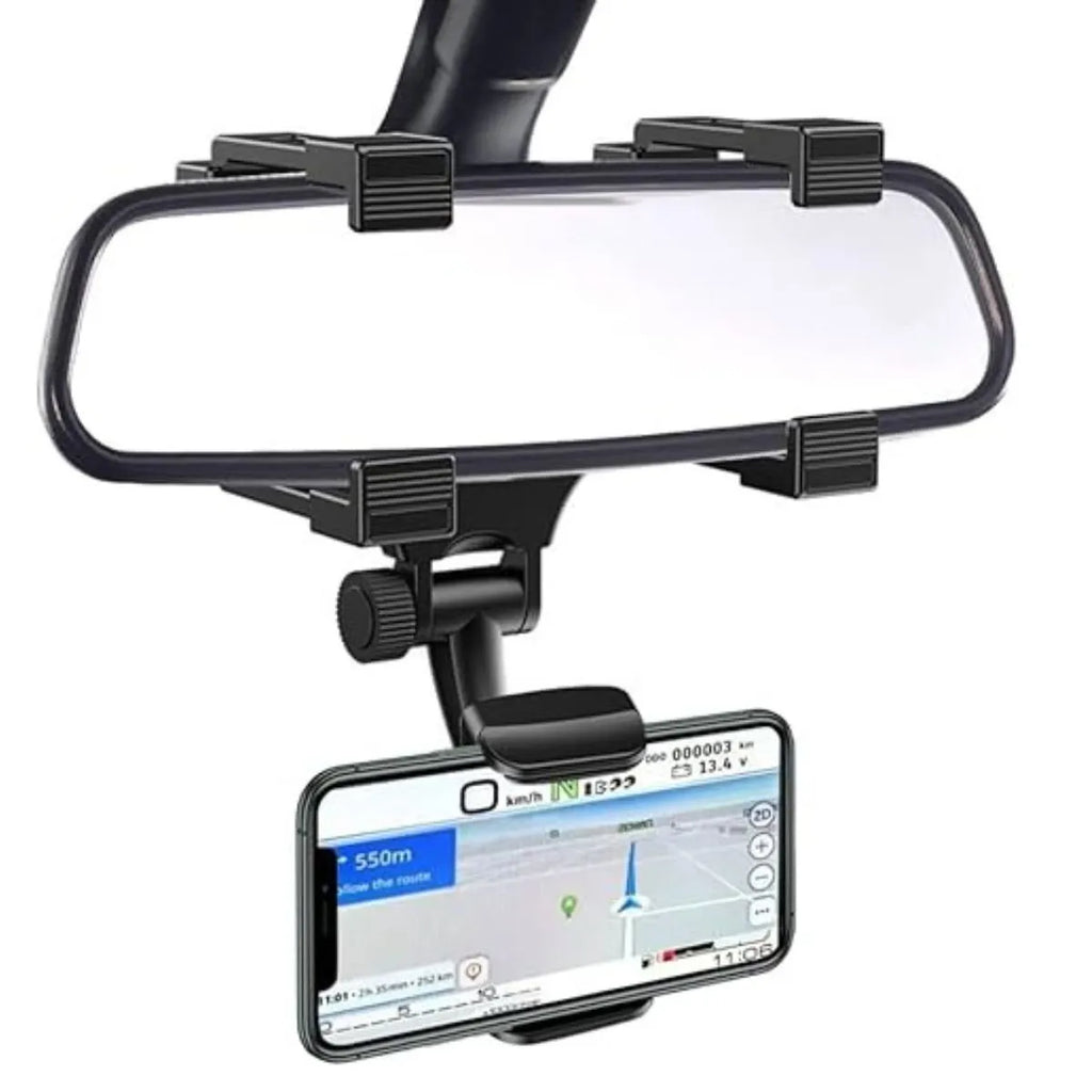 PORTA CELULAR ESPEJO RETROVISOR GIRATORI