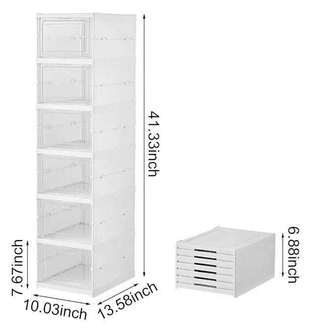 Organizador De Zapatos 6 Niveles Blanco