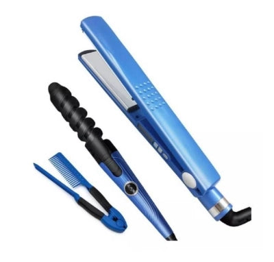 Kit de Belleza Plancha-Rizadora-Peine