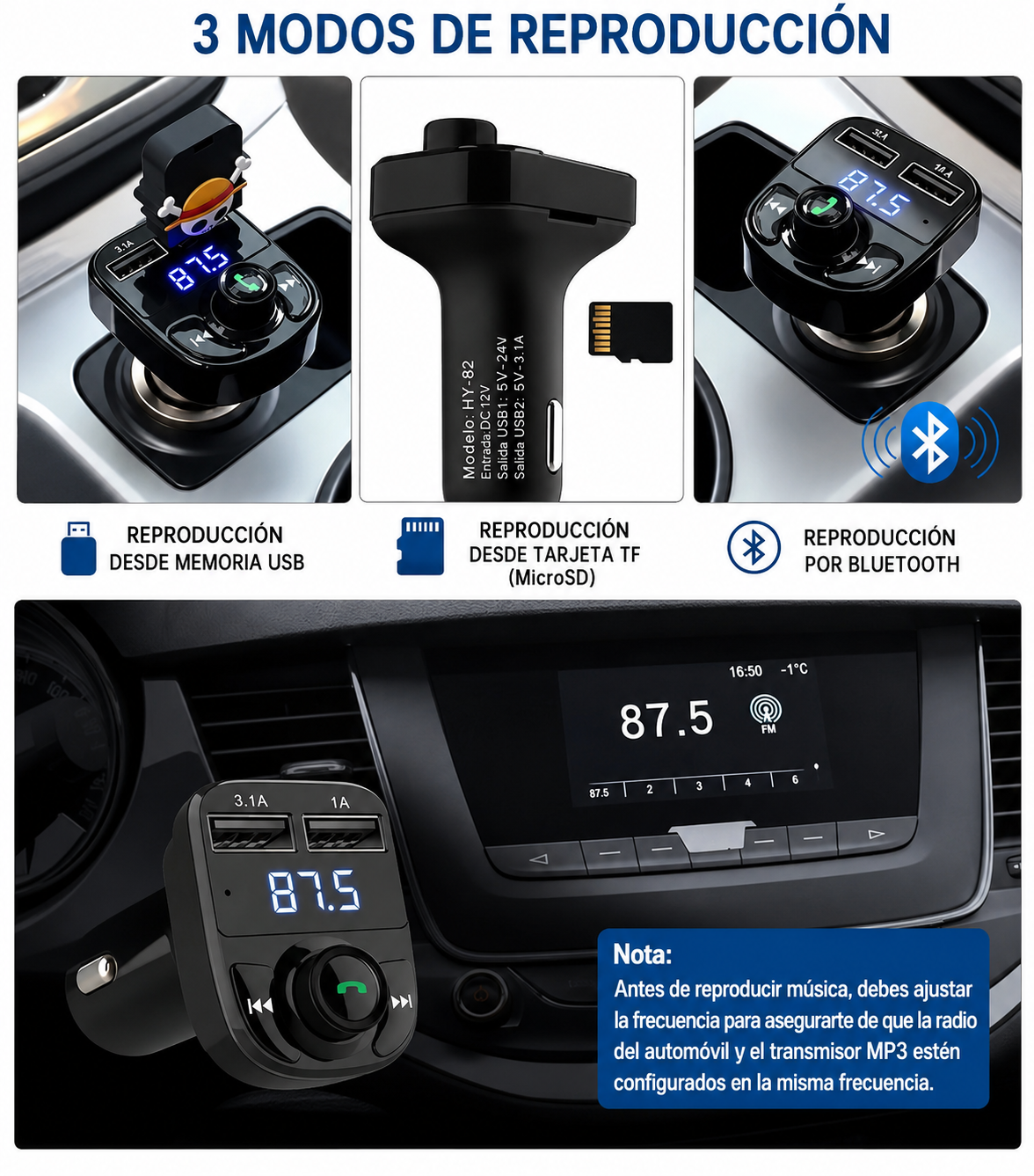 RECEPTOR BLUETOOTH AUTO