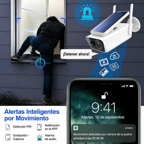 CAMARA IP SOLAR DE EXTERIOR WIFI