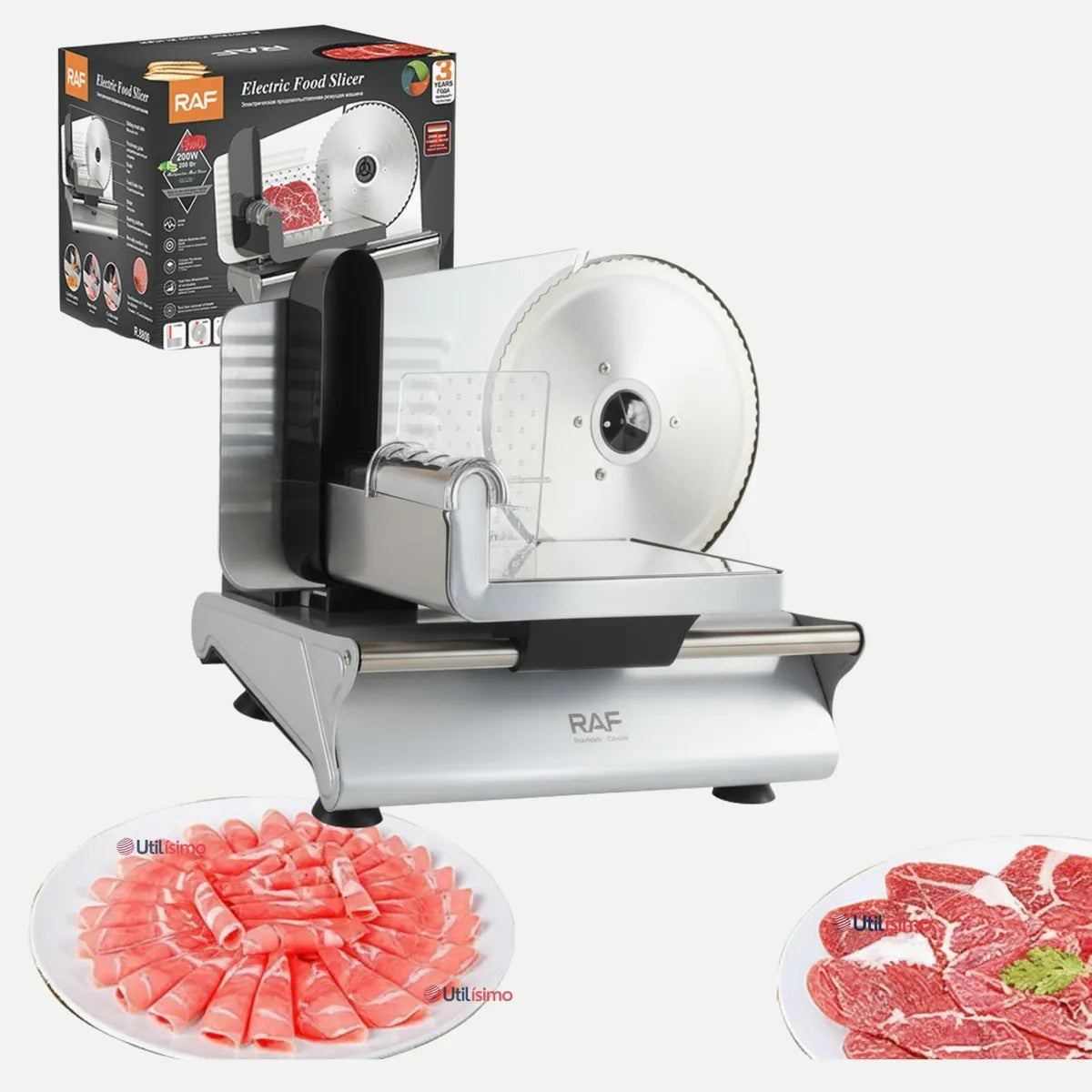 Rebanador de Carne con Cuchilla de Acero
