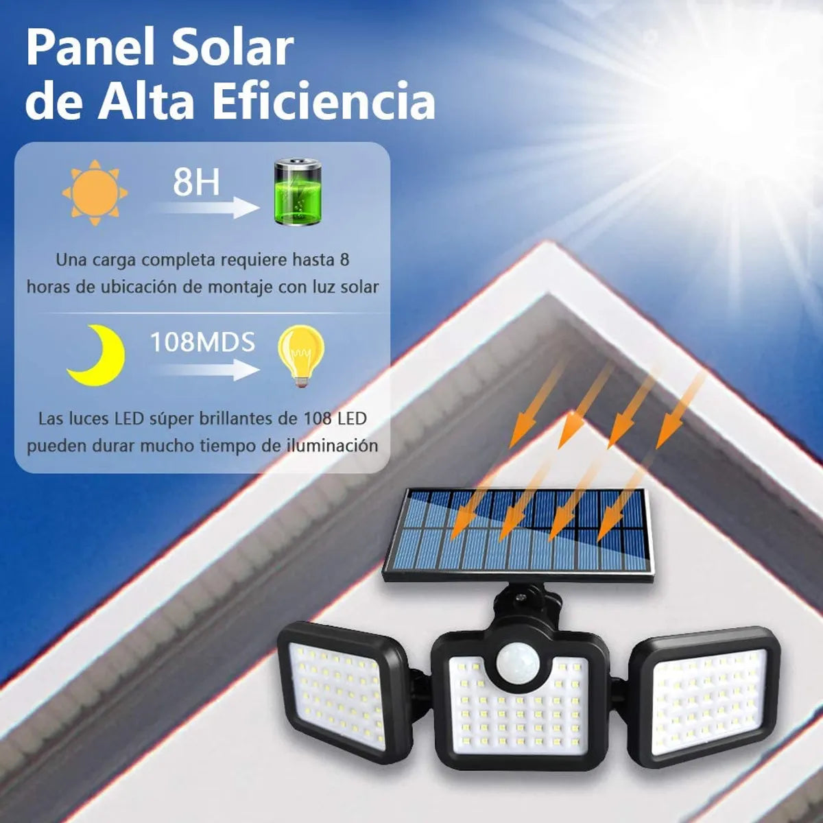foco solar con sensor