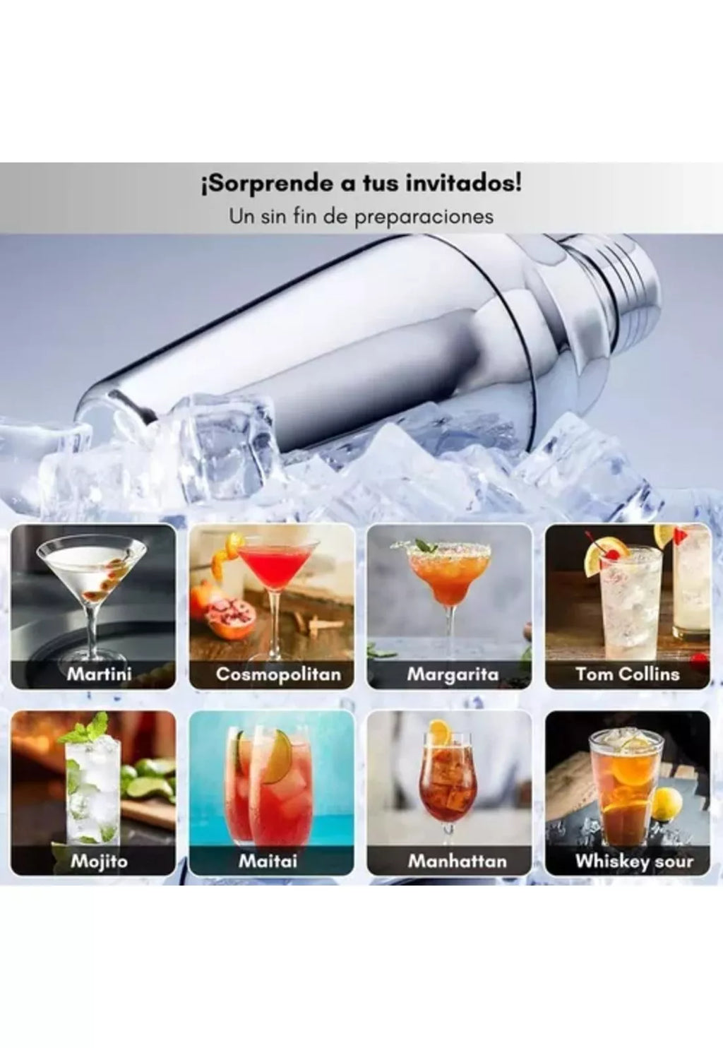 Juego De Coctelera Bar 23 Piezas