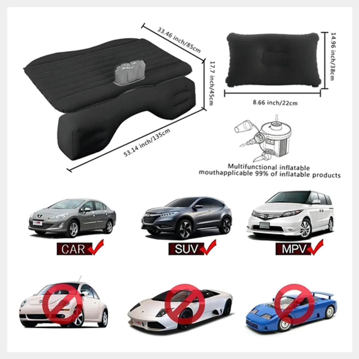 Colchon inflable para auto
