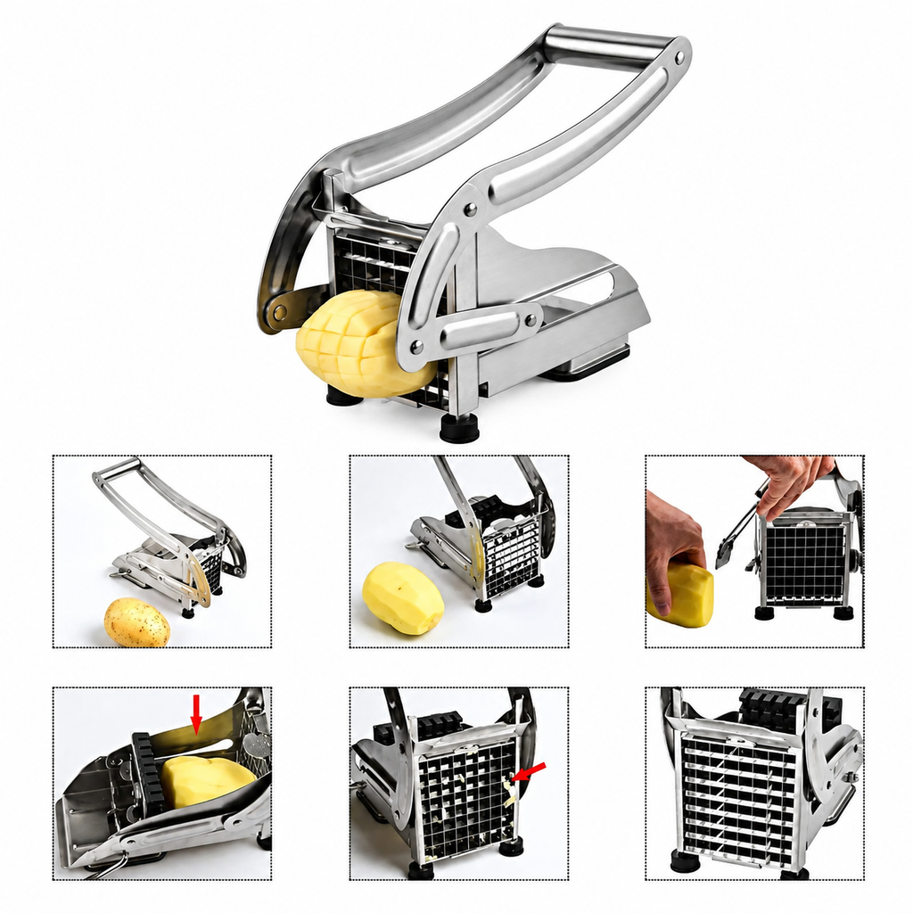 Cortador de Papas Fritas de Acero