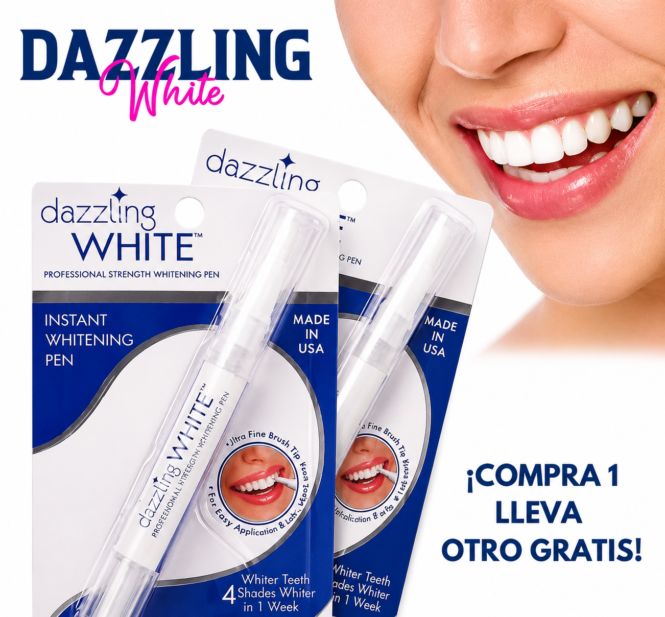 Dazzling Blanqueador dental  pack x2