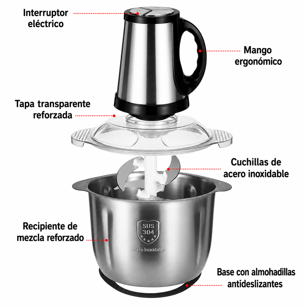 Picador Moledor  Eléctrico 5L