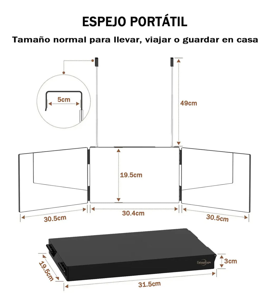 H - ESPEJO MIRROR COLGANTE - NUEVO