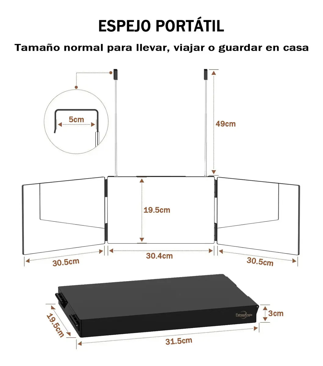 H - ESPEJO MIRROR COLGANTE - NUEVO