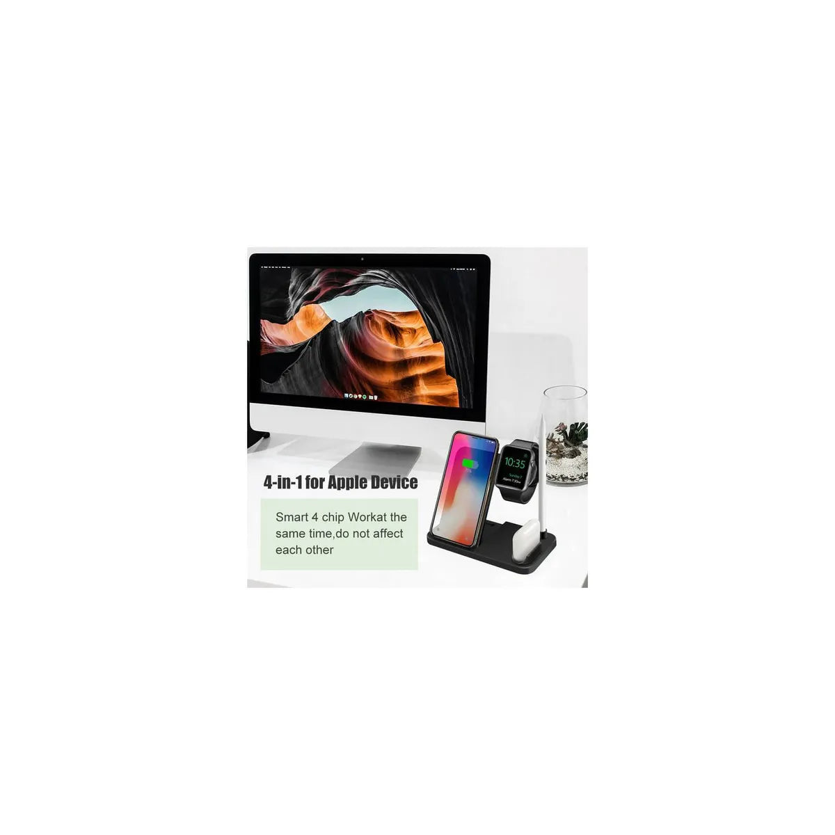 Cargador inalambrico 4 en 1 con Base