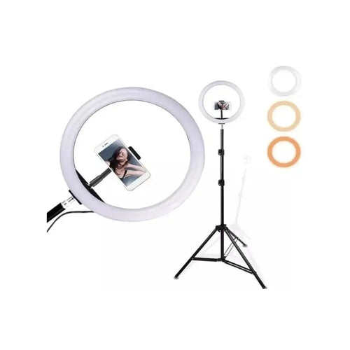 ARO DE LUZ LED 26 CM CON TRÍPODE AJUSTABLE