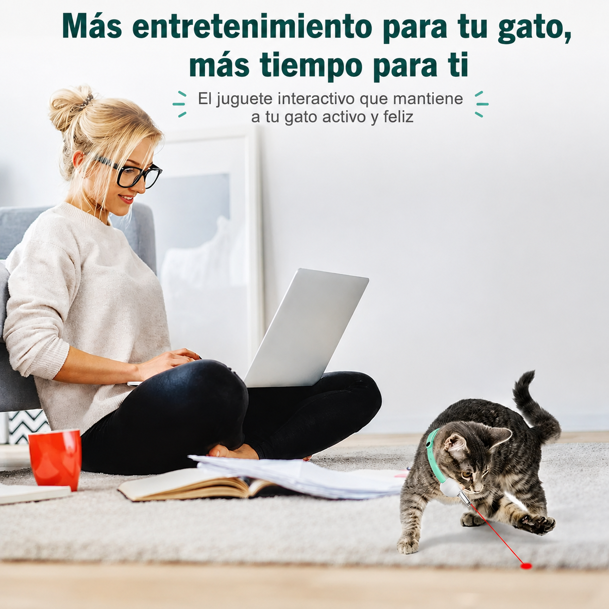 Collar Láser Automático Para Gatos Jugue