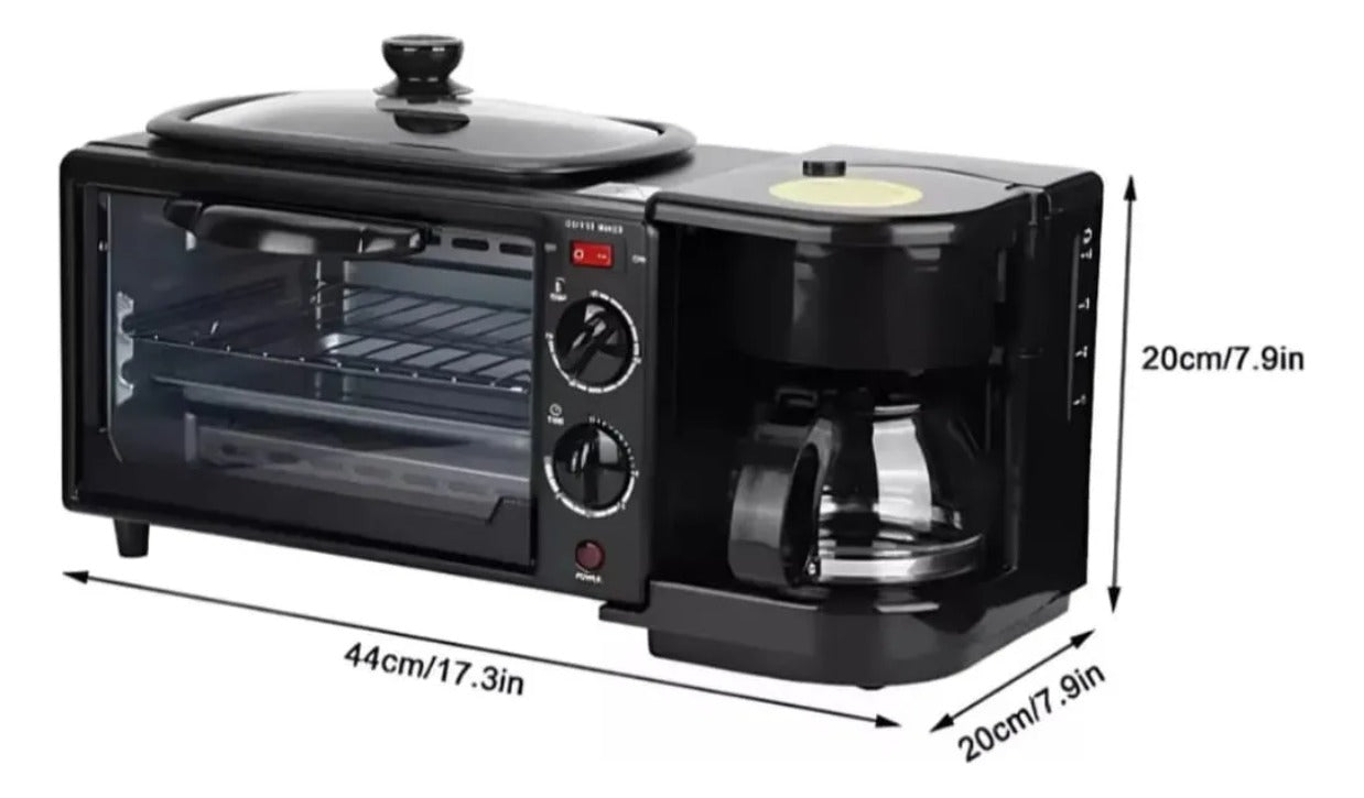 Horno Eléctrico 3 En 1 Cafetera Tostador