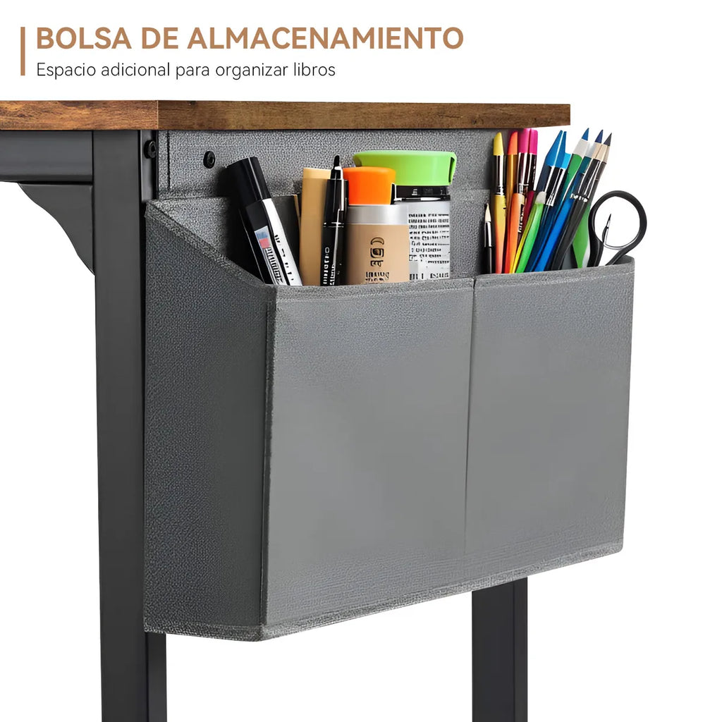 Escritorio con ganchos laterales