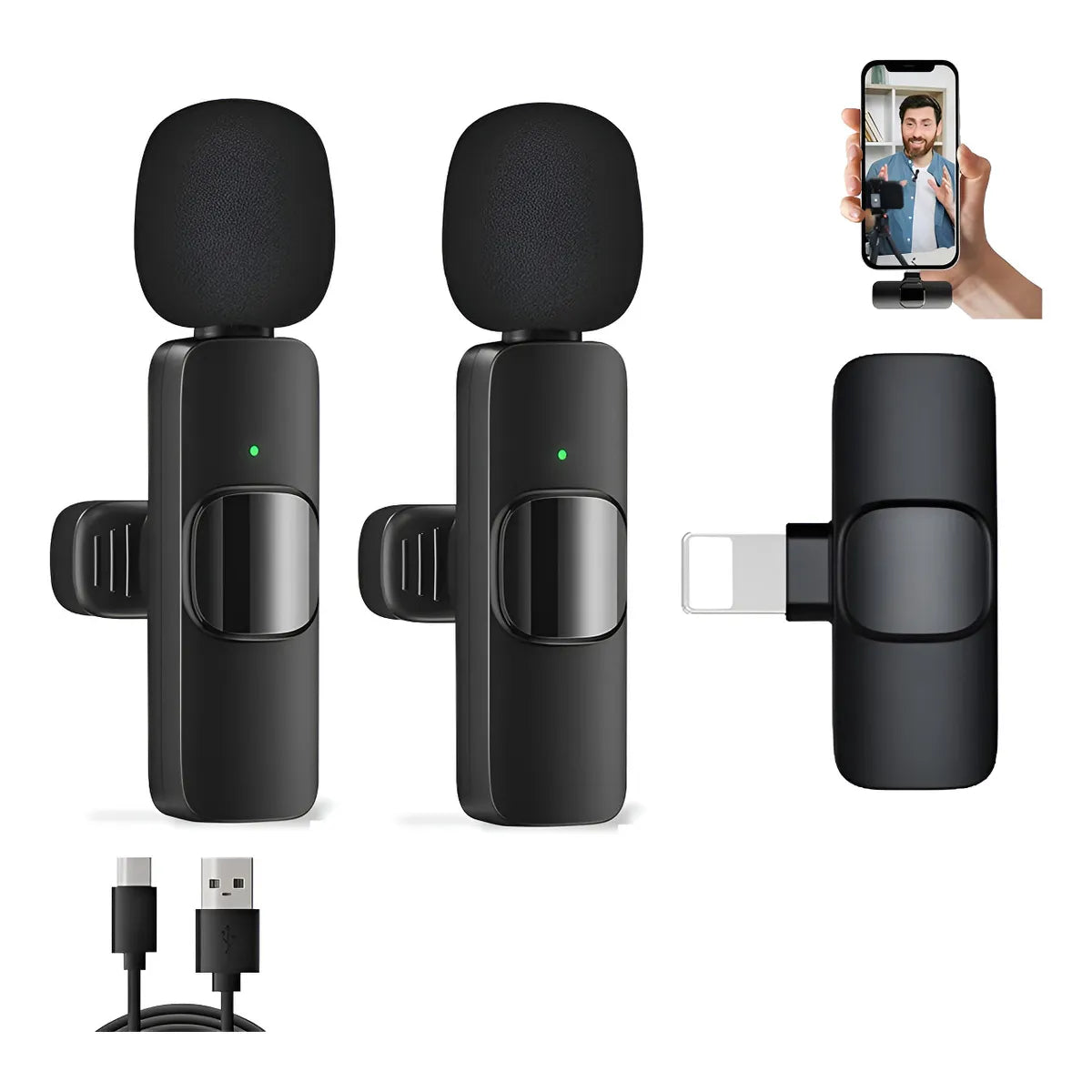 Micrófono Inalámbrico Solapa USB Tipo C