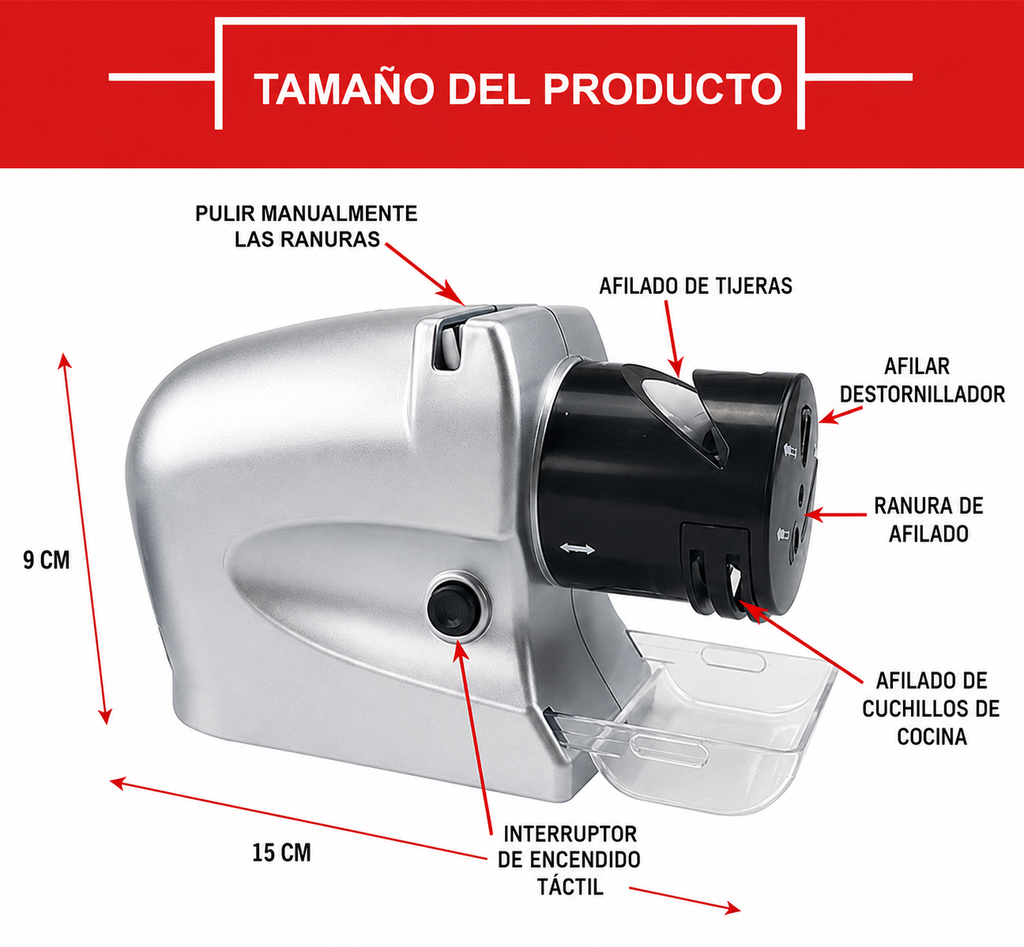 AFILADOR DE CUCHILLO 5 EN 1 ELECTRICO