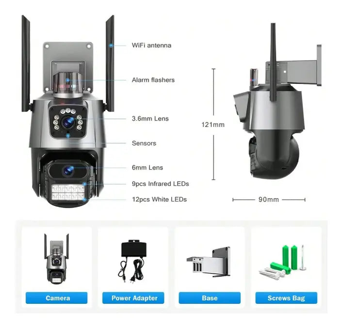 CAMARA 360 SEGURIDAD 2 LENTES