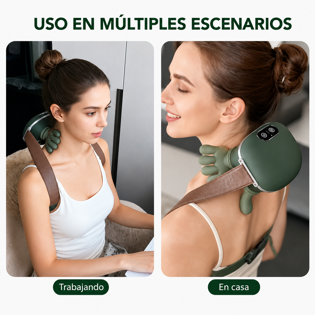 Masajeador De Cuello Con Manos Verde