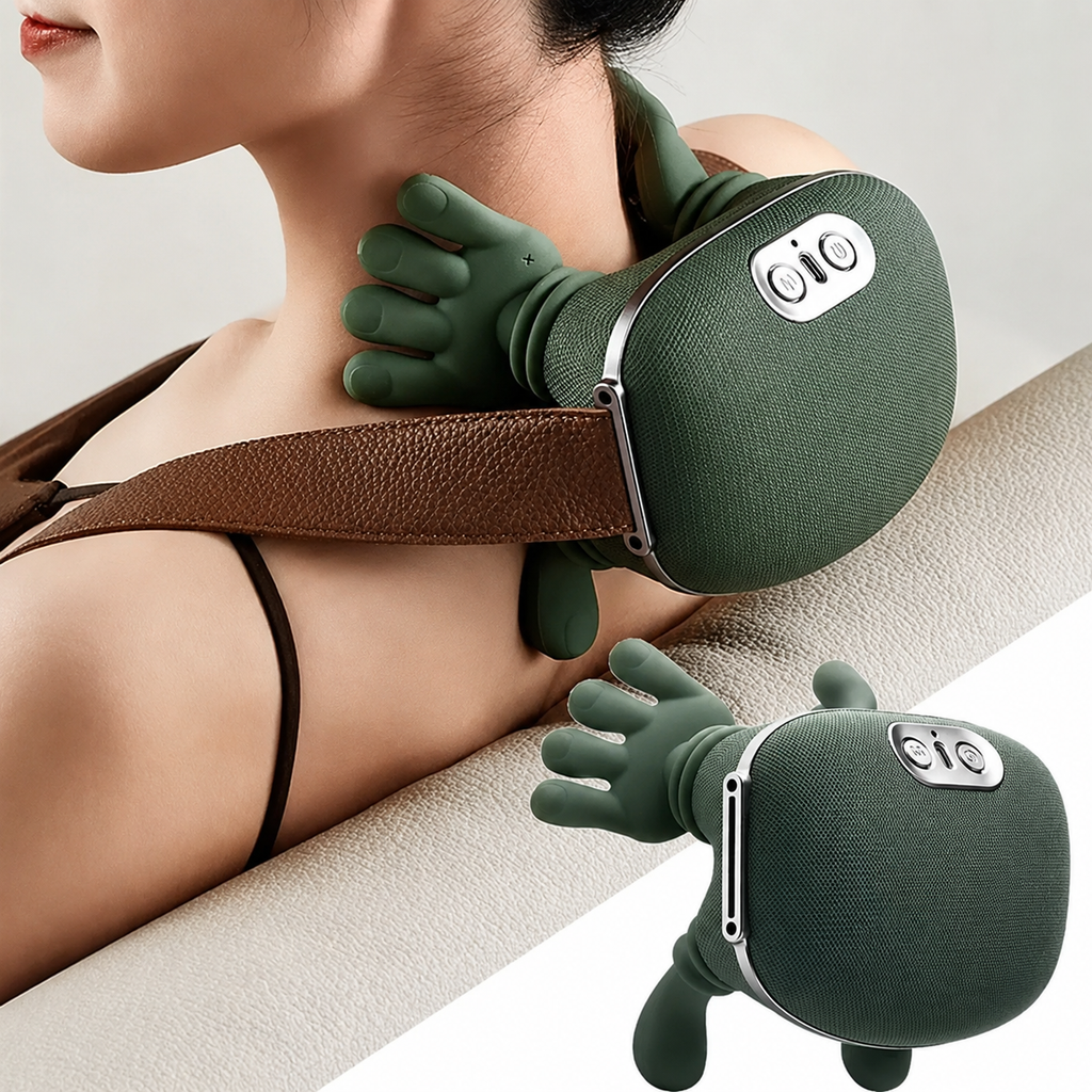 Masajeador De Cuello Con Manos Verde