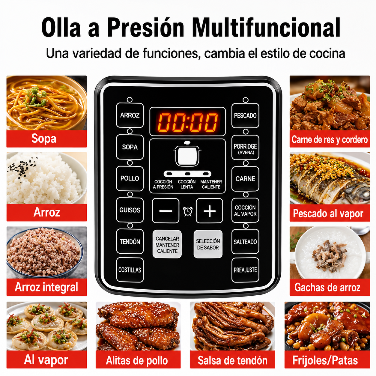 Olla a presion electrica digital 6lts