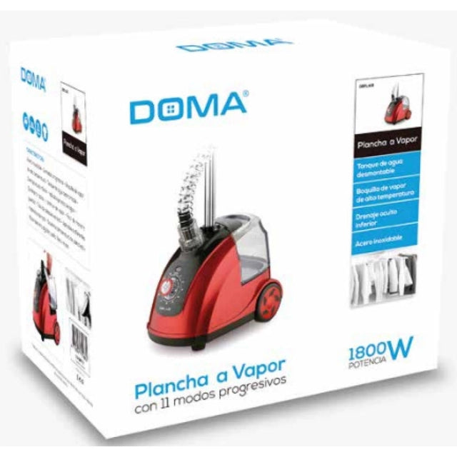 Plancha Vertical Vapor Vaporizador Roja